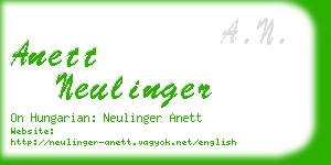 anett neulinger business card